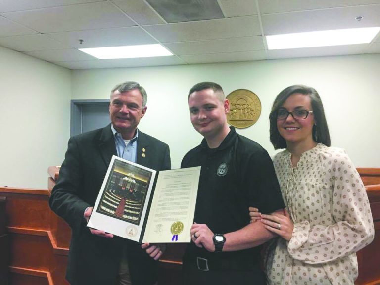 Deputy Michael Hockett recognized by Rep. Randy Nix